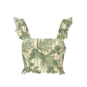 Green/White Crop Top Tank, Show Me Your Mumu, XS